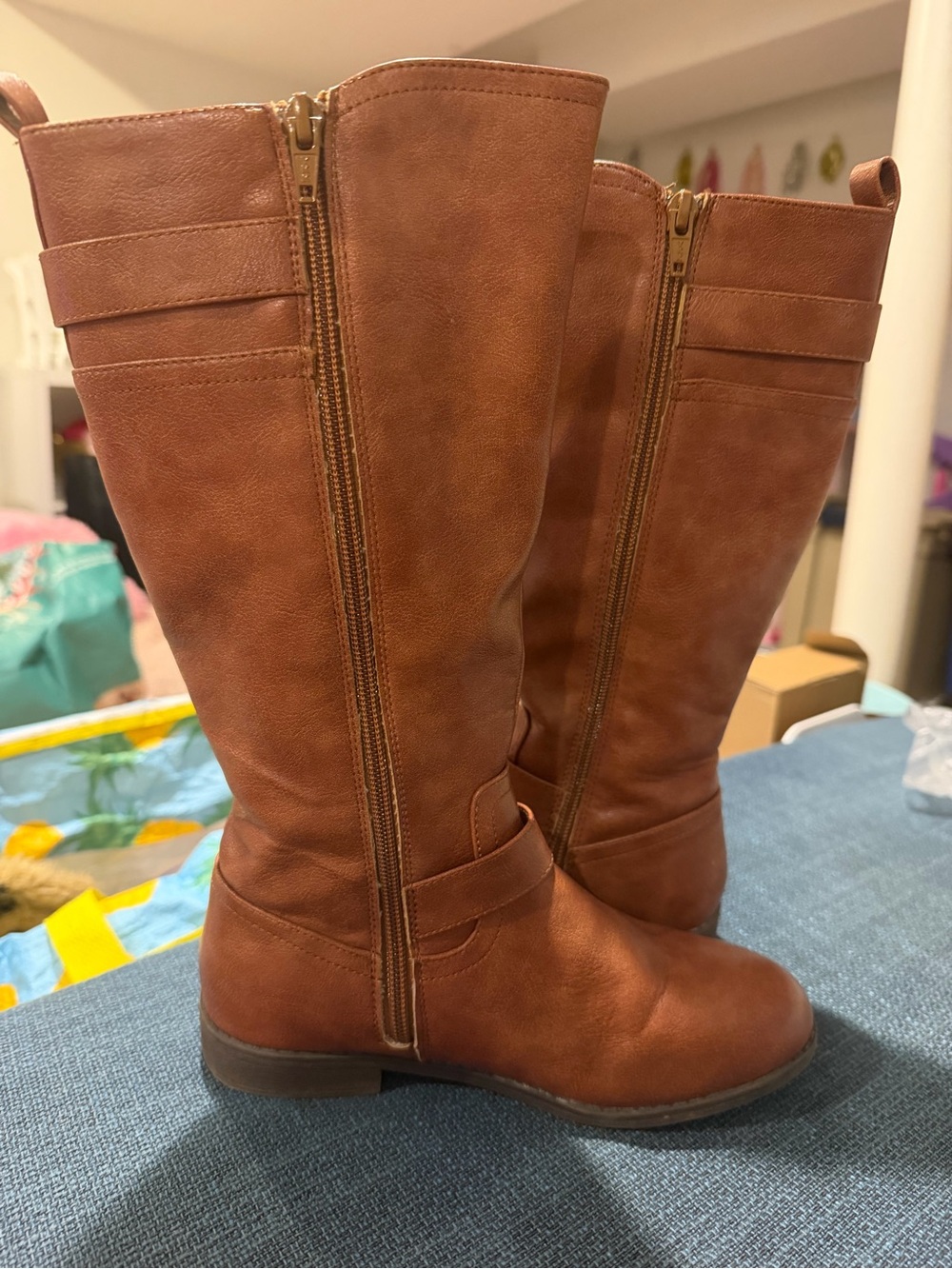 Girls Brown Rising Boots size 3 - Picture 5 of 8